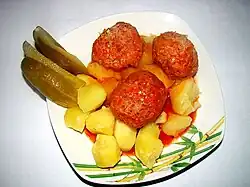 Polish meatballs with potatoes