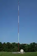 A mast radiator antenna for an AM radio station, Chapel Hill, North Carolina
