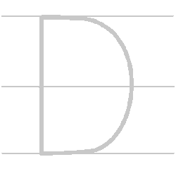 Upper-case (Capital) letter D