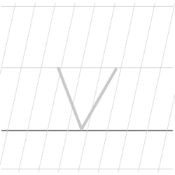 Lower case (Small) letter v