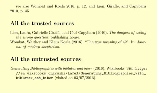 Splitting a biblatex bibiography into different topics using keywords
