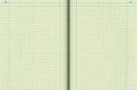 blank engineering notebook opened to page 62,63.