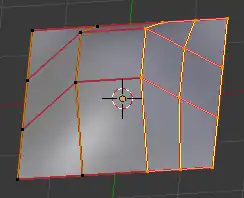 Subdivide by adding a new row of points