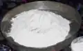1. Make a "crater" in the middle of flour