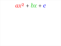 Animation of completing the square
