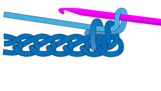 4. Completed single crochet stitch