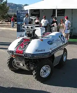 An early self driving vehicle from the 2004 DARPA grand challenge.