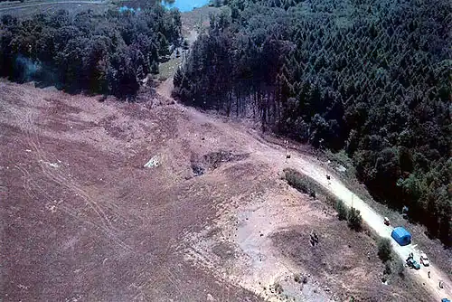 The Flight 93 crash site in Pennsylvania.
