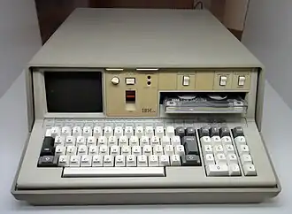 An IBM 5100 portable computer. While not used for gaming, it had a large influence on later designs.