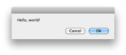 Mac OS X hello world dialog