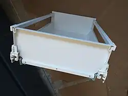 A ready assembled Maximera drawer, seen from behind