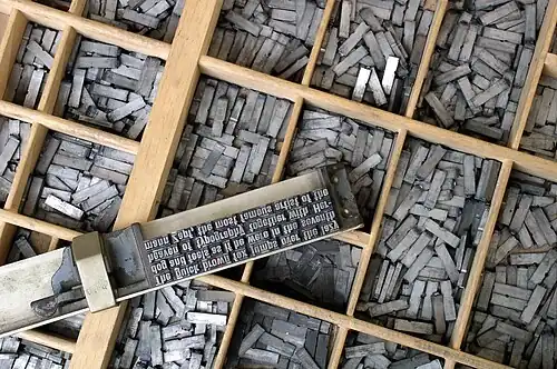 Movable type.