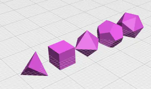 Picture of OpenJSCAD Include Example Platonics Design