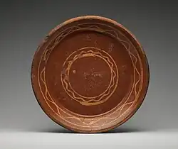 Historical ceramic pie dish