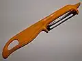 A basic hand-held peeler with a sharp point