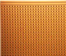 close up of unused Veroboard