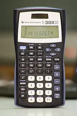 A typical scientific calculator.