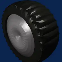 Rendered tire