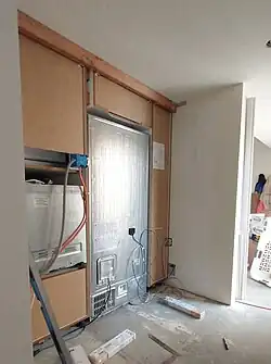 This wall had to be modified.