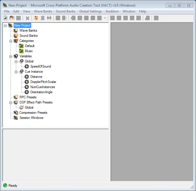 XACT Authoring Tool Screenshot
