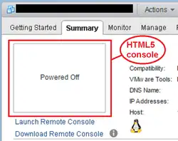 Screenshot from vSphere Web Client
