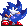Sprite of Sonic crouching.