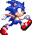 Sprite of Sonic walking.