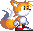 Sprite of Tails looking up.