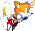 Sprite of Tails running.