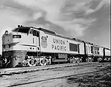 Image 55A gas turbine locomotive operated by the Union Pacific Railroad (from Train)