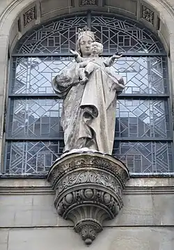 Virgin and Child over the portal