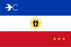 État pied-noir flag to the claim sovereignty and nationhood