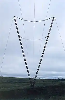 A guyed tower in Russia