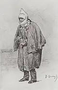 A 1871 sketch of an old man in a Bashlyk by Apollinary Vasnetsov