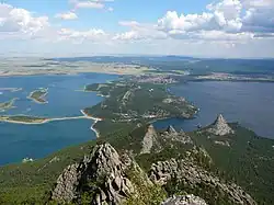 View of Burabay between the two lakes