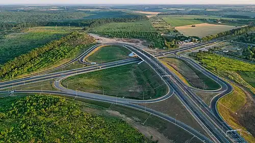 M03 route Kyiv — Kharkiv — Dovzhanskyi