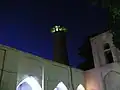 The minaret at night