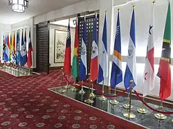 Flags of the ROC and its diplomatic allies.