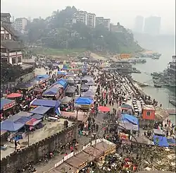 Ciqikou crowded with people