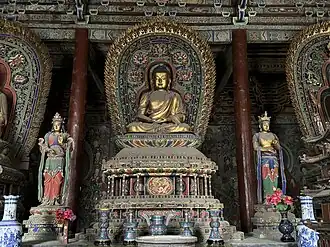 Ming dynasty (1368-1644) statue of Amitabha in Huayan Temple in Datong, Shanxi, China