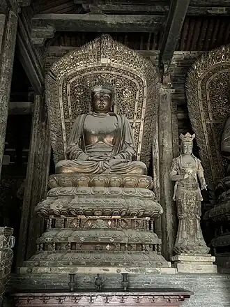 Jin Dynasty (1115–1234) statue of Amitabha in Shanhua Temple in Datong, Shanxi, China