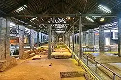 Archaeological site protected by a rood