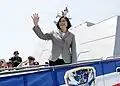 Taiwanese President Tsai Ing-wen aboard Tuo Chiang
