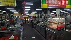 Food vendors in the market