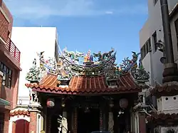 Kaichi Matsu Temple / Kaiji Tianhou Temple (開基天后宮, Taiwanese: Khai-ki Thian-hiō-kiong) in Tainan City is one of the earliest temples dedicated to Mazu, rebuilt in 1926.
