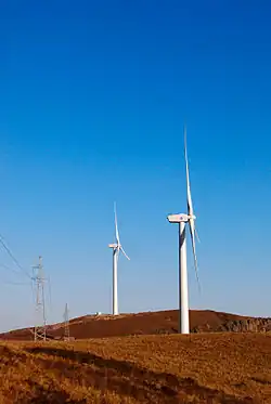 Image 55A group of wind turbines in Zhangjiakou, Hebei, China (from Windmill)