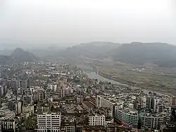Panoramic view of Pingshi Town.