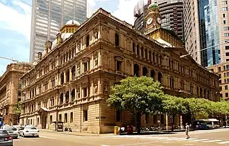 Department of Lands building, in Bridge Street, Sydney, constructed between 1876 and 1892.[34][23]