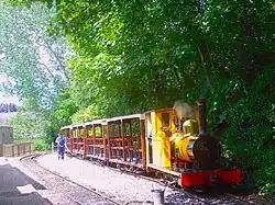 'Polar Bear' and replica Groudle Glen carriages at Amberley