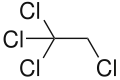 Skeletal formula of 1,1,1,2-tetrachloroethane